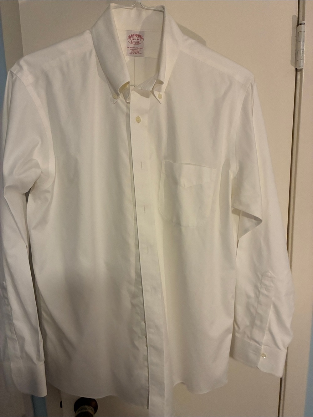 Brooks Brothers White Button-Down Dress Shirt
